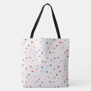 Kleurrijke geschilderde stippen  tote bag