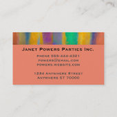 Kleurrijke geschilderde strepen abstracte kunst Mo Visitekaartje (Achterkant)