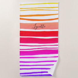 Kleurrijke geschilderde strepen strandlaken