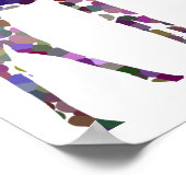 Kleurrijke gespikkelde Giraffe Poster (Hoek)