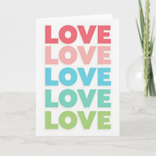 Kleurrijke Gestapelde Liefdeskaart Kaart
