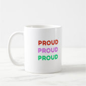 Kleurrijke Gestapelde Trots Retro LGBTQ Pride Koffiemok (Links)