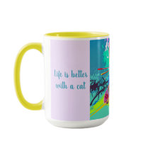 Kleurrijke gestileerde Abstracte Pop Art Cat Custo