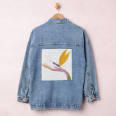 Kleurrijke gestileerde paradijsvogel denim jacket (Hangar)