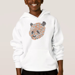 Kleurrijke gestippelde pandabeer hoodie