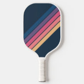 Kleurrijke Gestreepte 70s 80s Klassieke Retro Stri Pickleball Paddle (Voorkant)