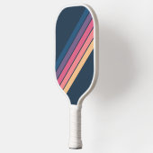 Kleurrijke Gestreepte 70s 80s Klassieke Retro Stri Pickleball Paddle (Links)