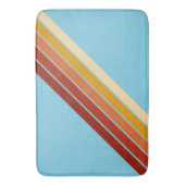 Kleurrijke Gestreepte 70s 80s Retro Racing Stripes Badmat (Voorkant Verticaal)