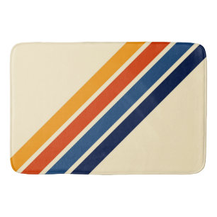 Kleurrijke Gestreepte 70s 80s Retro Racing Stripes Badmat