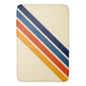 Kleurrijke Gestreepte 70s 80s Retro Racing Stripes Badmat (Voorkant Verticaal)