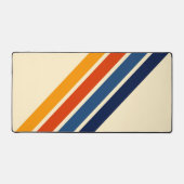 Kleurrijke Gestreepte 70s 80s Retro Racing Stripes Bureaumat (Voorkant)