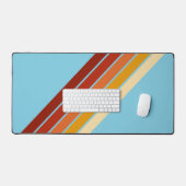 Kleurrijke Gestreepte 70s 80s Retro Racing Stripes Bureaumat (Keyboard & Muis)