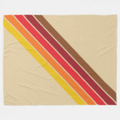 Kleurrijke Gestreepte 70s 80s Retro Racing Stripes Fleece Deken (Voorkant (Horizontaal))