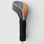 Kleurrijke Gestreepte 70s 80s Retro Racing Stripes Golfheadcover (Schuin)