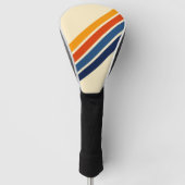 Kleurrijke Gestreepte 70s 80s Retro Racing Stripes Golfheadcover (Voorkant)