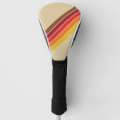 Kleurrijke Gestreepte 70s 80s Retro Racing Stripes Golfheadcover (Voorkant)