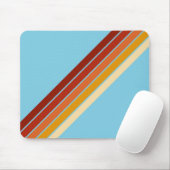 Kleurrijke Gestreepte 70s 80s Retro Racing Stripes Muismat (Met muis)