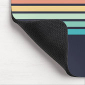 Kleurrijke Gestreepte 70s 80s Retro Racing Stripes Muismat (Hoek)