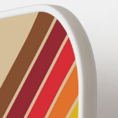 Kleurrijke Gestreepte 70s 80s Retro Racing Stripes Pickleball Paddle (Links Detail)