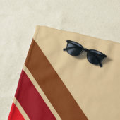 Kleurrijke Gestreepte 70s 80s Retro Racing Stripes Strandlaken (In situ)