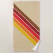 Kleurrijke Gestreepte 70s 80s Retro Racing Stripes Strandlaken (Voorkant)