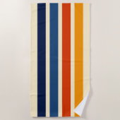 Kleurrijke Gestreepte 70s 80s Retro Racing Stripes Strandlaken (Voorkant)