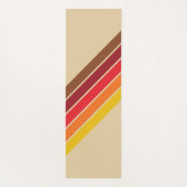 Kleurrijke Gestreepte 70s 80s Retro Racing Stripes Yogamat (Achterkant)