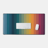 Kleurrijke Gestreepte 70s 80s Retro Regenboogstrep Bureaumat (Keyboard & Muis)