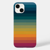 Kleurrijke Gestreepte 70s 80s Retro Regenboogstrep Case-Mate iPhone Case (Achterkant)