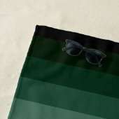 Kleurrijke Gestreepte 70s 80s Retro Regenboogstrep Strandlaken (In situ)