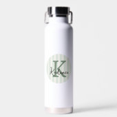 Kleurrijke gestreepte cirkelmonogram waterfles (Voorkant)