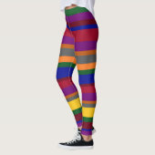 Kleurrijke gestreepte damesleggings leggings (Links)