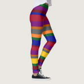 Kleurrijke gestreepte damesleggings leggings (Rechts)