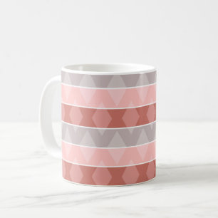 Kleurrijke gestreepte geometrische retro patroon koffiemok