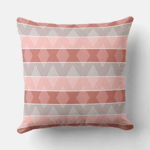 Kleurrijke gestreepte geometrische retro patroon kussen