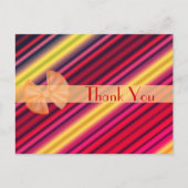 Kleurrijke gestreepte kaart met bedankje (Voorkant)