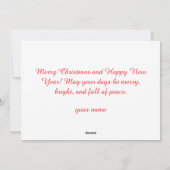 Kleurrijke gestreepte kat kerstpatroon feestdagenkaart (Achterkant)