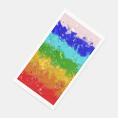 Kleurrijke gestreepte kunst rood Sinaasappel geel  Servet (Hoek)