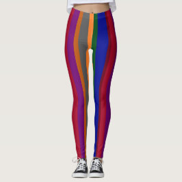 Kleurrijke gestreepte leggings