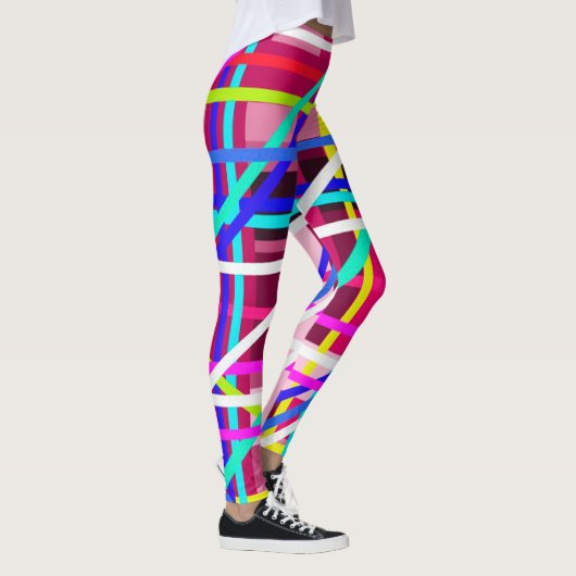 Kleurrijke gestreepte leggings (Rechts)