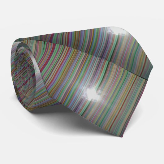 Kleurrijke gestreepte Mode stropdas (Opgerold)
