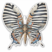 Kleurrijke gestreepte mot Sticker (Voorkant)