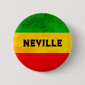 Kleurrijke gestreepte reggae vlag van Rasta Ronde Button 5,7 Cm (Voorkant)