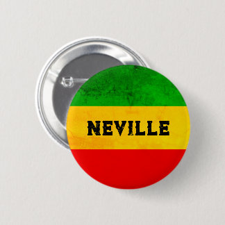Kleurrijke gestreepte reggae vlag van Rasta Ronde Button 5,7 Cm