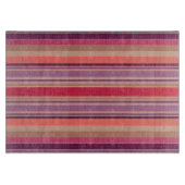 Kleurrijke Gestreepte Stof Art Chopping Board Snijplank (Voorkant)