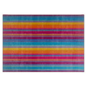 Kleurrijke Gestreepte Stof Art Chopping Board Snijplank (Voorkant)