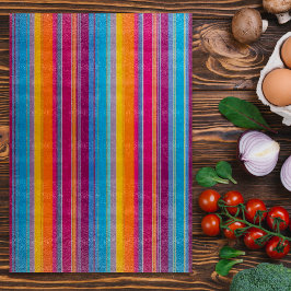 Kleurrijke Gestreepte Stof Art Chopping Board Snijplank