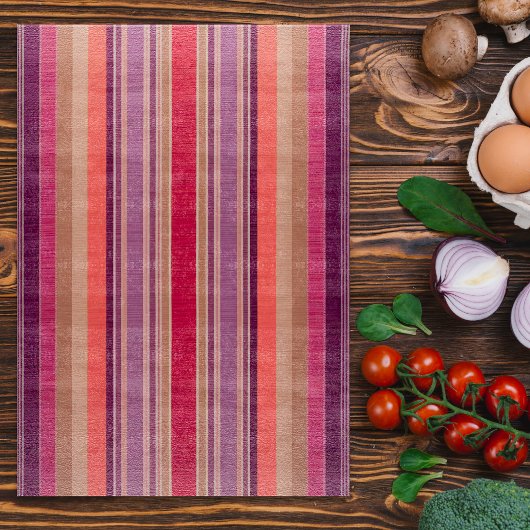 Kleurrijke Gestreepte Stof Art Chopping Board Snijplank