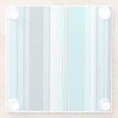 Kleurrijke gestreepte stof Art Glass Onderzetter Glazen Onderzetter (Achterkant)