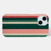 Kleurrijke Gestreepte Stof Art iPhone Case (Achterkant (horizontaal))